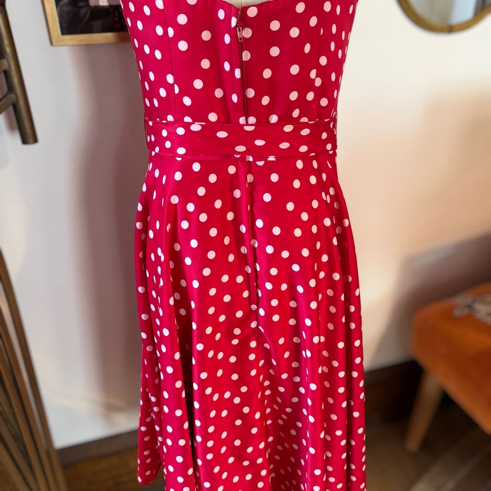 Fabulous Red Polka Dot Fit and Flare Dress! - Picture 6 of 16